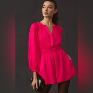 NWT The Long-Sleeve Somerset Romper by Anthropologie